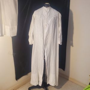 1930's Victorian Eyelet pleated Nightgown dress